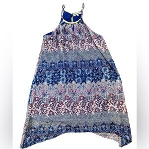 Almost Famous High Neck Halter Relaxed Fit Dress Size Medium